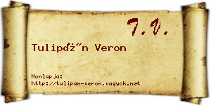 Tulipán Veron névjegykártya